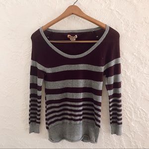 Mudd purple gray long sleeve sweater